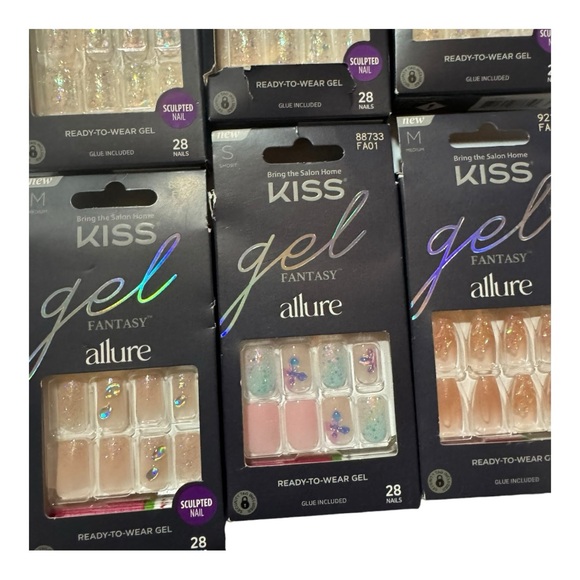 KISS Gel Fantasy Allure Nails Bundle NWT - Picture 5 of 5